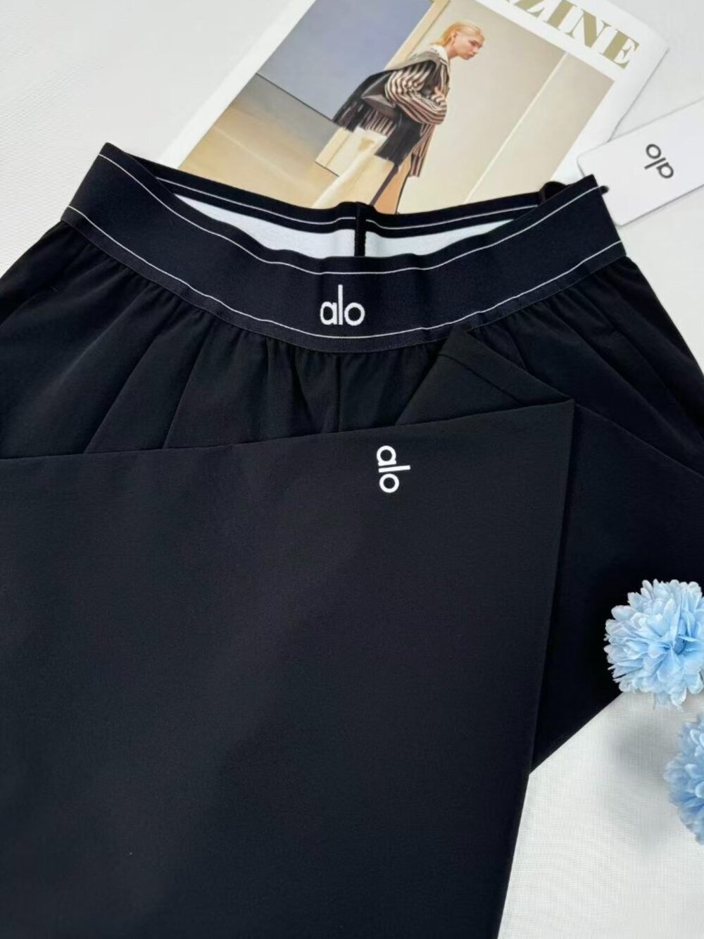 NWT Alo Yoga Suit Up Trouser Black Wide Leg Pant Regular 30" Inseam π€πββοΈ - Picture 5 of 8